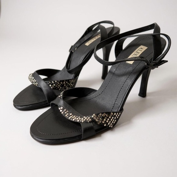 Alfani Womens‎ Heels Size 9M Black  Ankle Strap Heeled Evening Party Formal - Picture 1 of 8